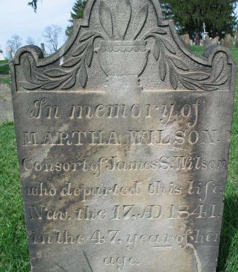 Martha Wilson tombstone